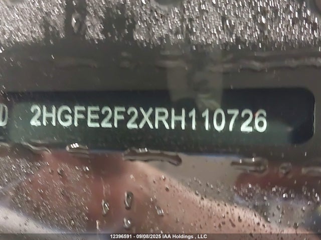 Honda k20c2 2024 2HGFE2F2XRH110726 Image 9
