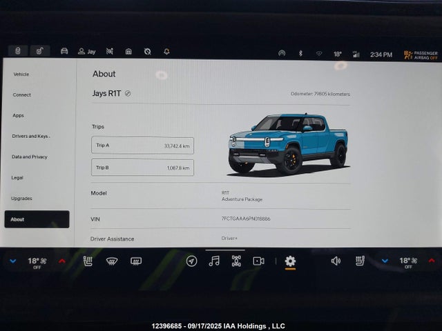 Rivian r1t 2023 7FCTGAAA6PN018886 Image 7