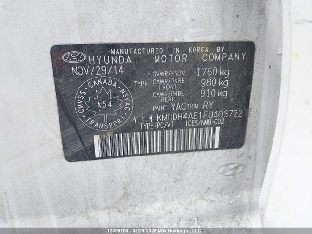 Hyundai dohc mpi nu 2015 KMHDH4AE1FU403722 Image 9