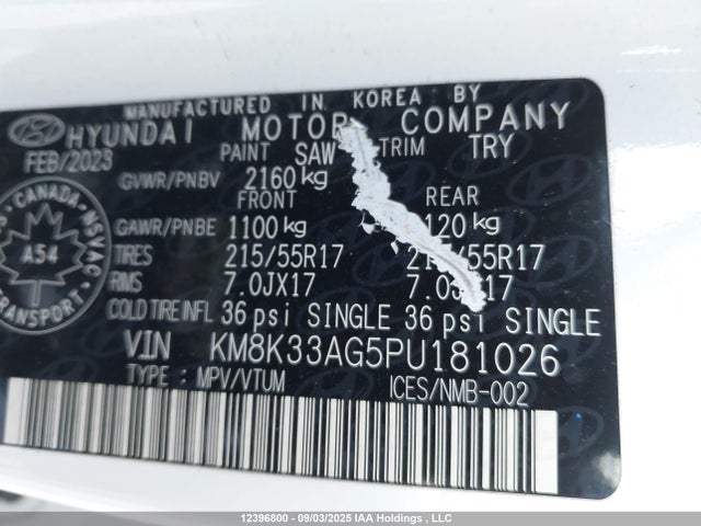 KM8K33AG5PU181026 Hyundai Kona