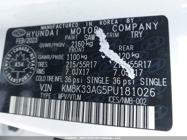 KM8K33AG5PU181026 Hyundai Kona