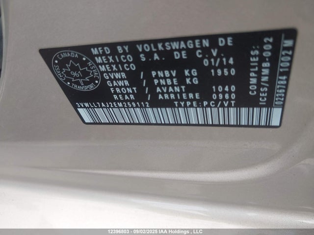 3VWLL7AJ2EM259112 Volkswagen Jetta