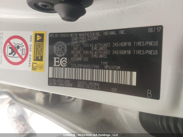 5TDJZRFH4HS517466 Toyota 2gr-fks