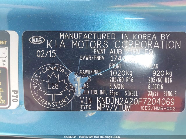 KIA dohc gdi gamma 2015 KNDJN2A20F7204069 Image 19