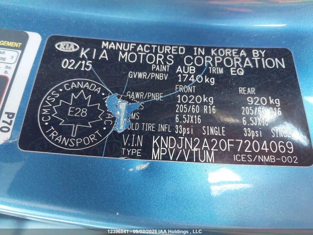 KIA dohc gdi gamma 2015 KNDJN2A20F7204069 Image 9