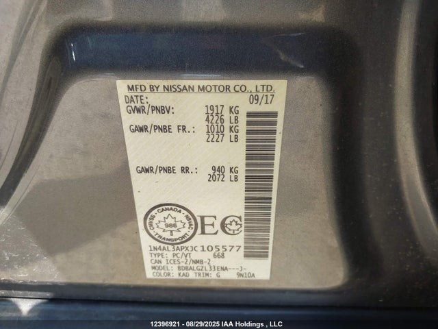 1N4AL3APXJC105577 Nissan 2018