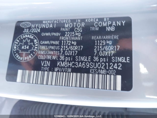 KM8HC3A69SU021242 Hyundai 2025