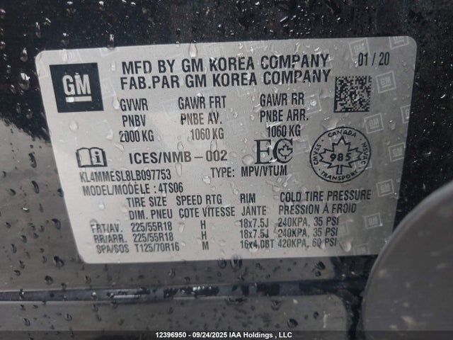 KL4MMESL8LB097753 Buick l3t - sidi, vvt, alum