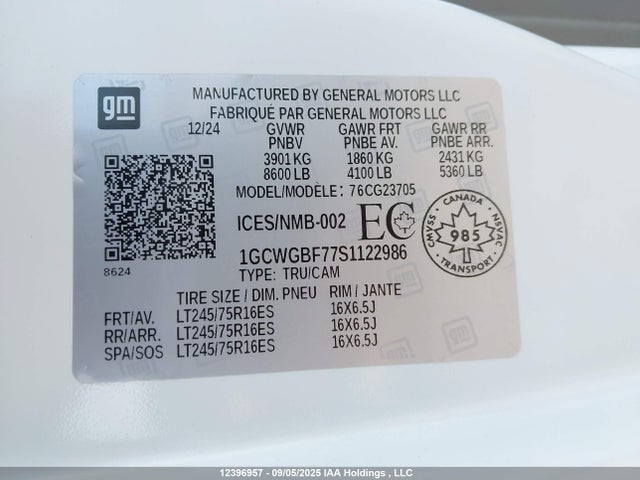 1GCWGBF77S1122986 Chevrolet l8t