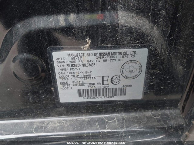 Nissan VERSA NOTE 2017 3N1CE2CP7HL374321 Image 9