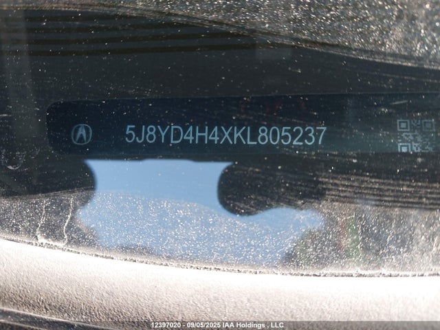 Acura j35y5 2019 5J8YD4H4XKL805237 Image 9