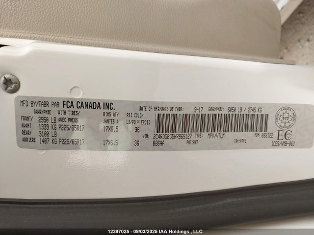 2C4RDGBG5HR869127 Dodge 2017