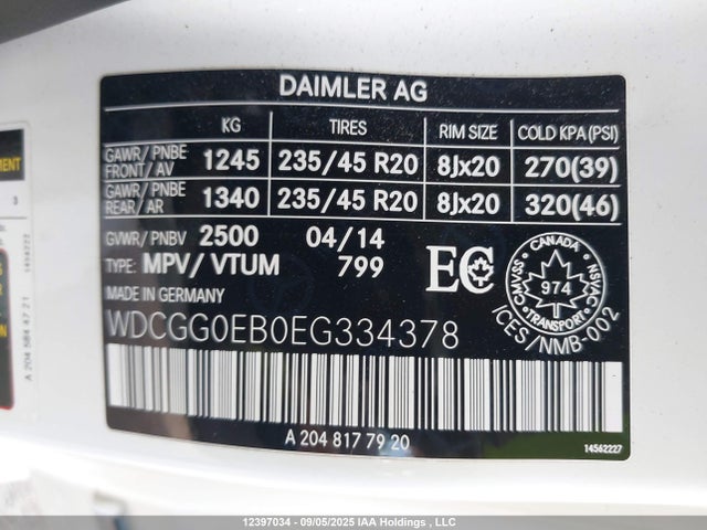 Mercedes-Benz Glk-Class 2014 WDCGG0EB0EG334378 Image 9