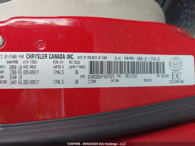 2C4RDGBG4FR527875 Dodge Grand Caravan