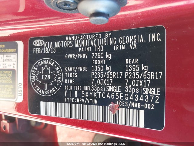 5XYKTCA65EG434372 KIA dohc t-gdi theta-ii