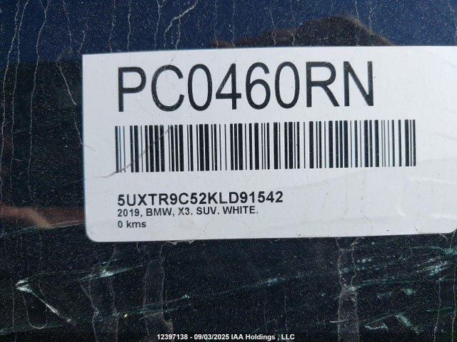 5UXTR9C52KLD91542 BMW X3