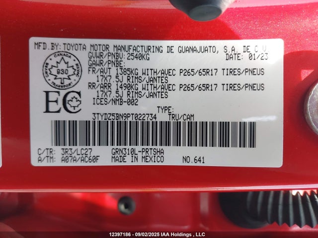 Toyota 2gr-fks 2023 3TYDZ5BN9PT022734 Image 18
