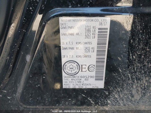 5N1DR2MM7JC605290 Nissan 2018