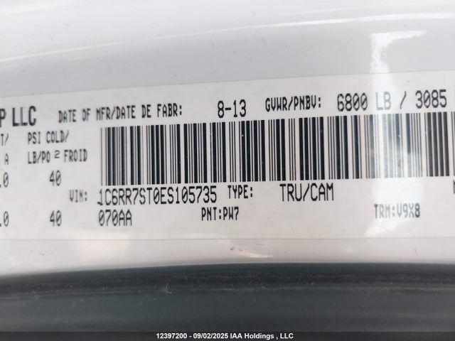 RAM 1500 2014 1C6RR7ST0ES105735 Image 9