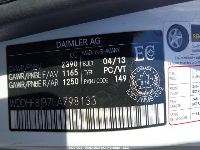 Mercedes-Benz 2014 2014 WDDHF8JB7EA798133 Image 18