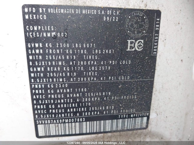 Volkswagen tsi 2023 3VV8B7AX9PM007863 Image 19