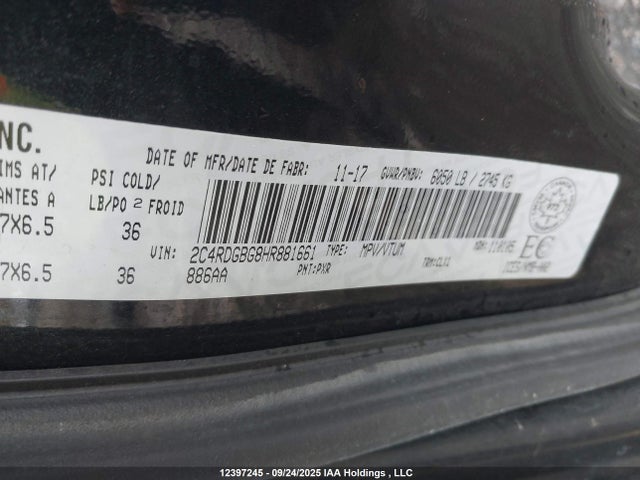 2C4RDGBG8HR881661 Dodge Grand Caravan