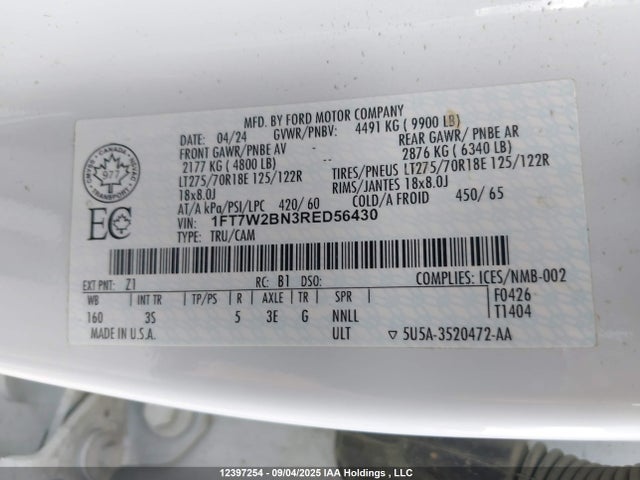 Ford F-250 2024 1FT7W2BN3RED56430 Image 18
