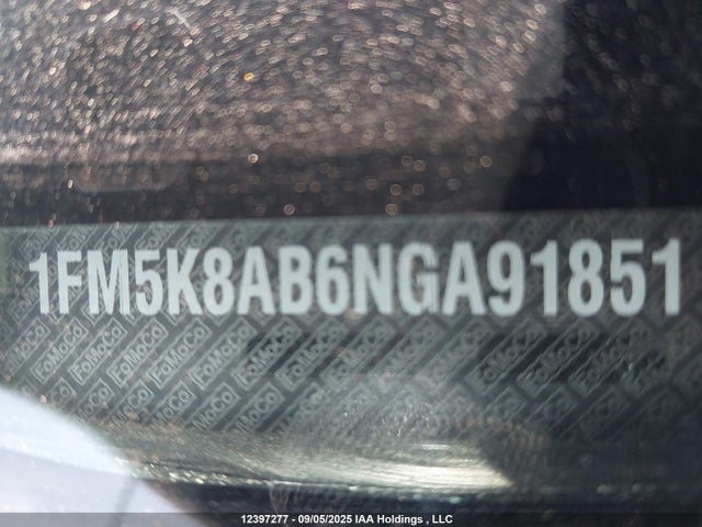 1FM5K8AB6NGA91851 Ford ti-vct