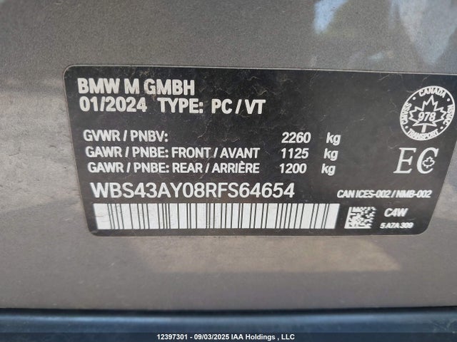 BMW M3 2024 WBS43AY08RFS64654 Image 9