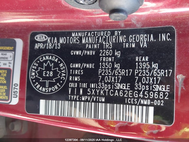 5XYKTCA62EG459682 KIA dohc t-gdi theta-ii