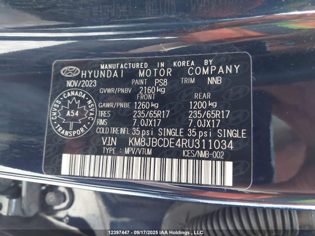 Hyundai gdi theta iii 2024 KM8JBCDE4RU311034 Image 19