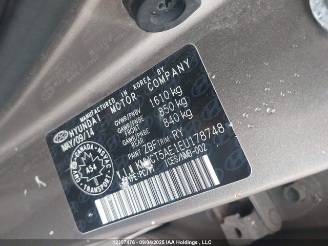 KMHCT5AE1EU178748 Hyundai dohc gdi gamma