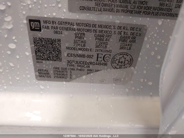 3GTUUCED2RG449496 GMC l84