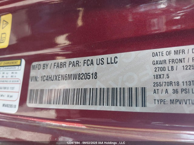 1C4HJXEN6MW820518 Jeep Wrangler