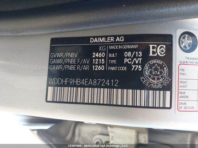 Mercedes-Benz E-Class 2014 WDDHF9HB4EA872412 Image 9