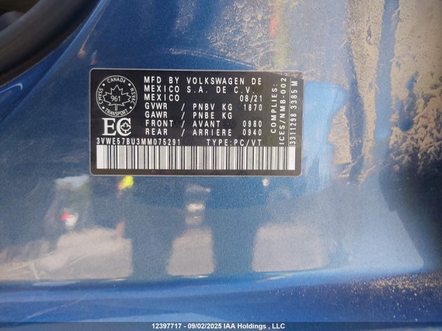 3VWE57BU3MM075291 Volkswagen tsi