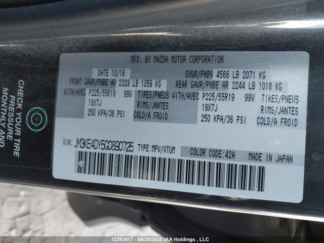 Mazda py 2016 JM3KE4DY5G0890725 Image 9