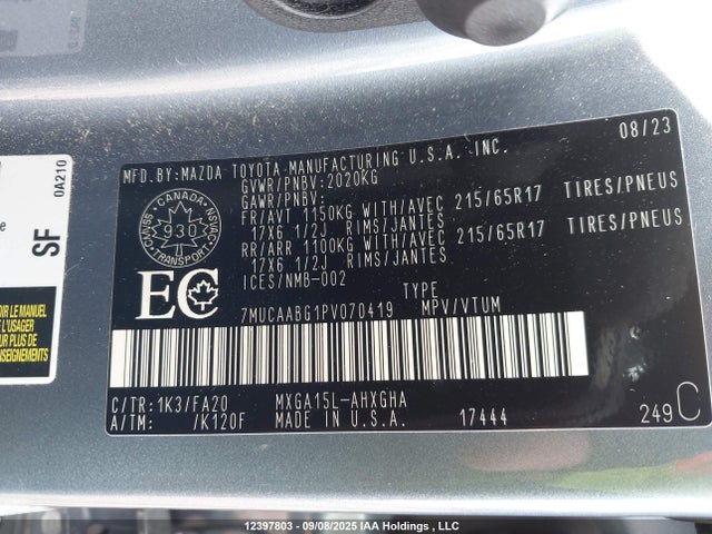 7MUCAABG1PV070419 Toyota m20a-fks