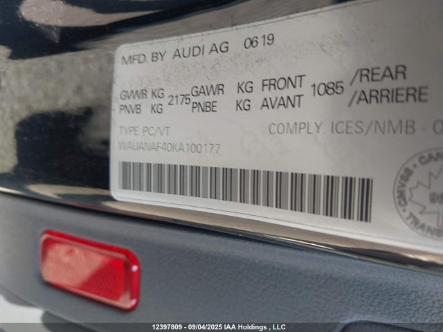 WAUANAF40KA100177 Audi S4