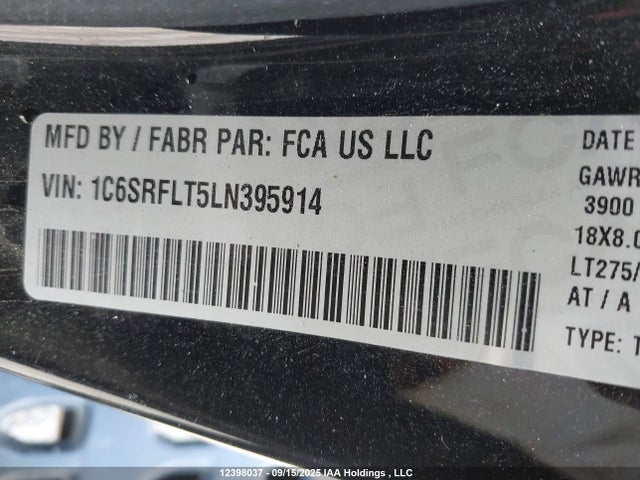 RAM 1500 2020 1C6SRFLT5LN395914 Image 9