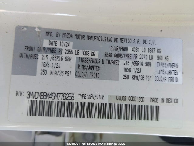 Mazda pyukd 2025 3MVDMBBM4SM776258 Image 18