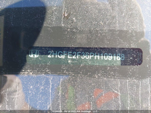 Honda k20c2 2023 2HGFE2F36PH109188 Image 9