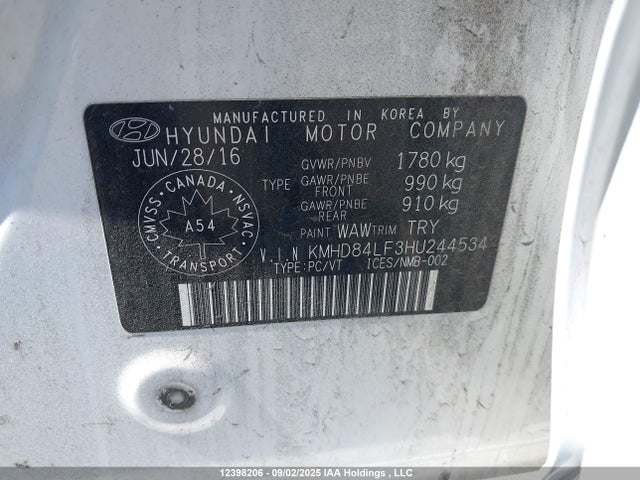 KMHD84LF3HU244534 Hyundai Elantra