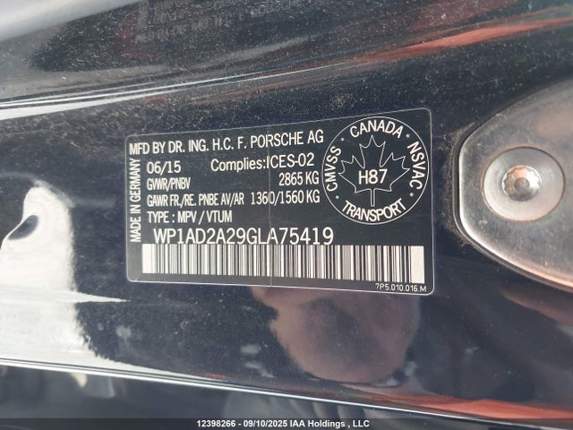 Porsche Cayenne 2016 WP1AD2A29GLA75419 Image 18