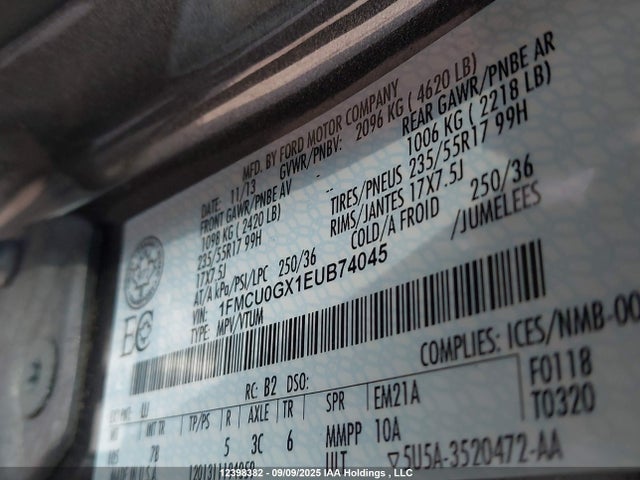 Ford 2014 2014 1FMCU0GX1EUB74045 Image 18
