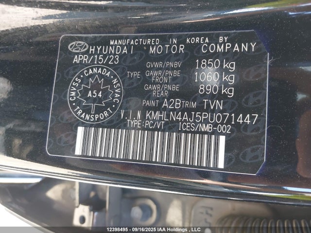KMHLN4AJ5PU071447 Hyundai gdi kappa