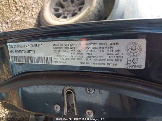 RAM 1500 2021 1C6RR7LTXMS587773 Image 9