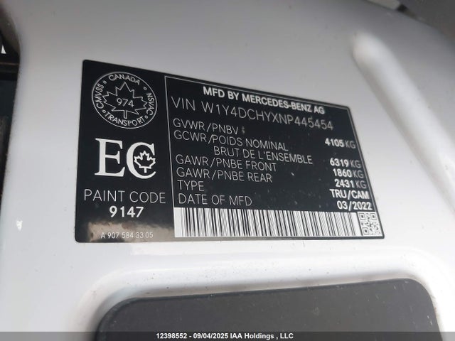 W1Y4DCHYXNP445454 Mercedes-Benz om651