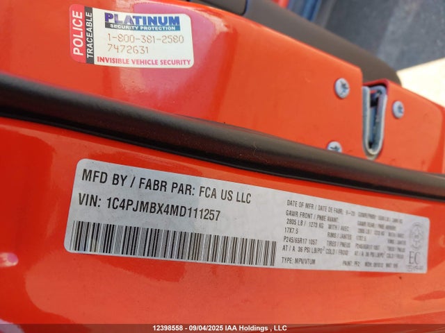 1C4PJMBX4MD111257 Jeep Cherokee