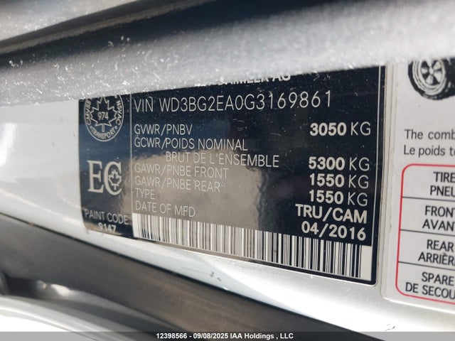 WD3BG2EA0G3169861 Mercedes-Benz Metris
